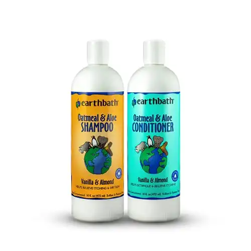 Earthbath Oatmeal & Aloe Shampoo & Conditioner Pet Grooming Set