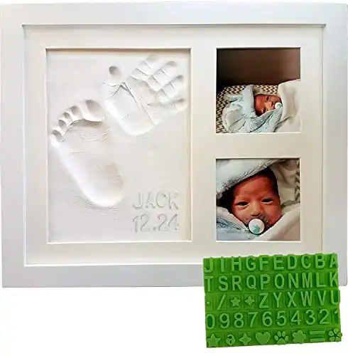 Baby Mushroom Baby Handprint & Footprint Keepsake Frame