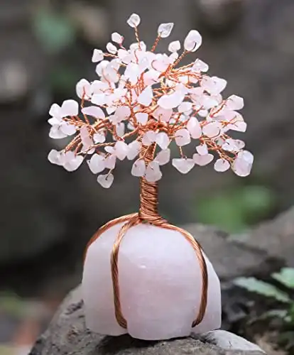 Crocon Rose Quartz Gemstone Tree of Life