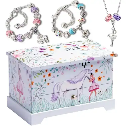 Abi + Olie Ballerina Unicorn Jewelry Box