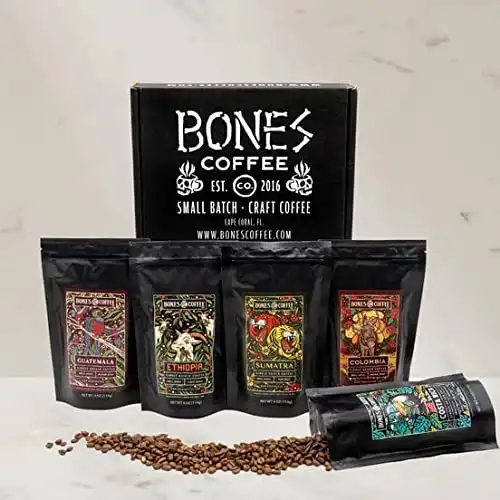 Bones Coffee Ground Coffee Beans Assortment