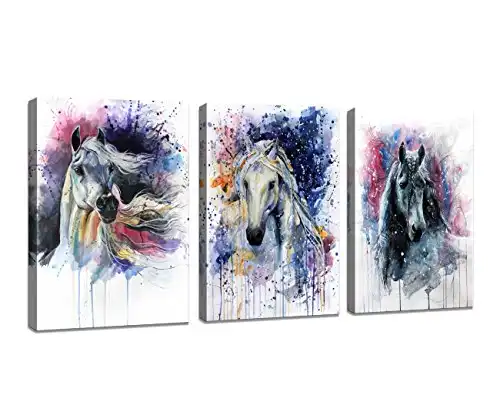 Dzl Art Horse 3 Panel Canvas