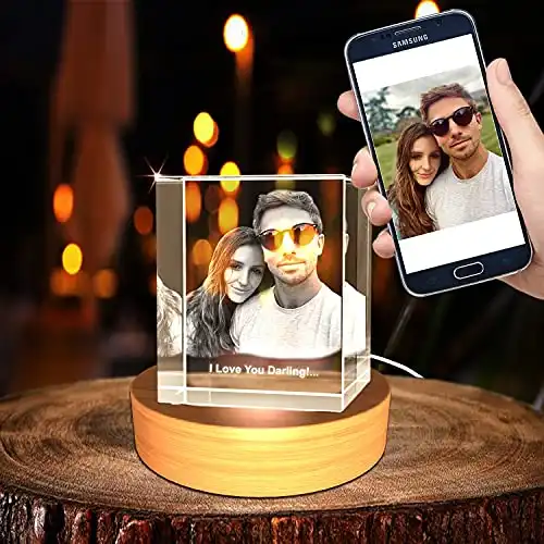 A&B Crystal Engraved 3D Photo