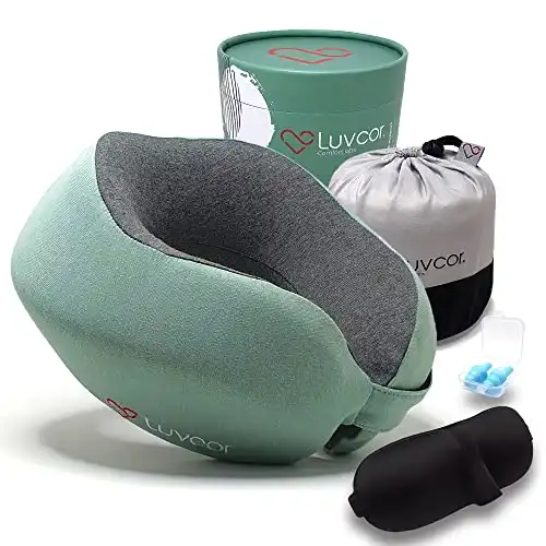 Luvcor Memory Foam Travel Pillow Bundle
