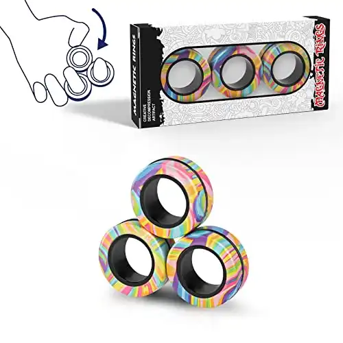 Finger Rock Magnetic Rings Fidget Toy Set