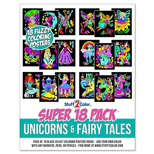 Stuff2Color Fuzzy Coloring Poster Pack