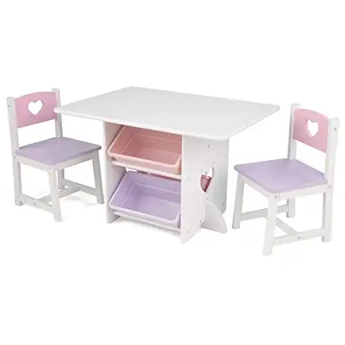 KidKraft Wooden Heart Table & Chair Set