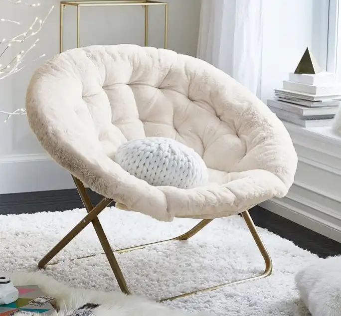 Pottery Barn Sherpa Ivory Hang-A-Round Chair