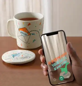 Uncommon Goods Long Distance Message Mug & Coaster