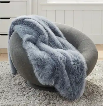 Pottery Barn Feathery Faux-Fur Throw